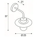 SLV Outdoor Wandleuchte MOLAT, IP44 IK02, E27, anthrazit / Glas klar