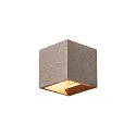 SOLID CUBE Wandleuchte, QT14, schwarzer Sandstein