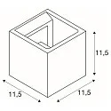 SLV SOLID CUBE Wandleuchte, QT14, schwarzer Sandstein