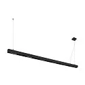 Premium-LED Pendelleuchte Q-LINE PD, 200cm, für BAP, 85W, TRIAC dimmbar, Schwarz, 3000K 4200lm