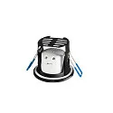 KAMUELA ECO Brandschutz LED Deckeneinbauleuchte, IP65/20, IK02, Ø 8.8cm, 6.5W 3000K 400lm 38°, dimmbar, Schwarz