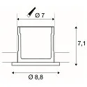 KAMUELA ECO Brandschutz LED Deckeneinbauleuchte, IP65/20, IK02, Ø 8.8cm, 6.5W 3000K 400lm 38°, dimmbar, Schwarz