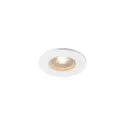 KAMUELA ECO Brandschutz LED Deckeneinbauleuchte, IP65/20, IK02, Ø 8.8cm, 6.5W 3000K 400lm 38°, dimmbar, Weiß