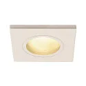 Outdoor Einbau-Downlight DOLIX OUT, IP65 IK02, eckig, 8.8 x 8.8cm / DA 68mm, GU10 QPAR51 max. 50W, Aluminium, eckig, weiß