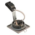 SLV Outdoor Decken-Einbauleuchte DOLIX OUT, GU10, QPAR51, IP65, Ø 68mm, Eckig, Silbergrau