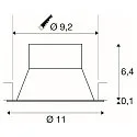 SLV LED Einbauleuchte AKALO D83 DL, 9W 3000/4200/5700K 800-880lm 90°, weiß