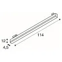 Premium LED Luminaire SIGHT TRACK for 3-Phase high-voltage track, 37.3W 3000K 3100lm 120°
