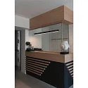 SLV LED Pendelleuchte Q-LINE PD DALI Single, Länge 142cm, 47W 3000K 3700lm 120°, schwarz