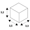 SLV Zubehör für S-TRACK 3-Phasen Aufbau-Stromschiene - Endkappe, mit Arretier-Schraube, Polycarbonat (PC), weiß