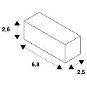 Accessories for 3-Phase surface track S-TRACK Straight coupler, electrical, traffic white RAL 9016
