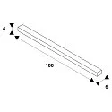 SLV Zubehör für 3-Phasen-Aufbauschiene S-TRACK - Schienen-Pendelabhängung mit Stange, 100cm, starr, weiß