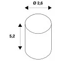 SLV Zubehör für 3-Phasen-Aufbauschiene S-TRACK - 3-Phasen-Adapter mit Haken, mechanisch, isoliert, weiß
