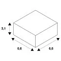 Zubehör für 3-Phasen Stromschiene S-TRACK - Pendelleuchten-Adapter, für 1 Drahtseil, mechanisch, weiß