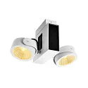 LED Wand- und Deckenleuchte TEC KALU CL DOUBLE, 31W 3000K 1900lm 24°, dimmbar, kardanisch, weiß / schwarz
