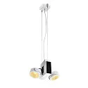 SLV LED Wand- und Deckenleuchte TEC KALU CL DOUBLE, 31W 3000K 1900lm 24°, dimmbar, kardanisch, weiß / schwarz