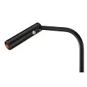 SLV Premium-LED Stehleuchte KARPO FL, drehbar, schwenkbar, CRi >90, Touch-Dimmer (3-stufig), 6.2W 3000K 360lm 40°, schwarz