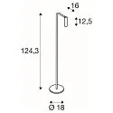 SLV Premium-LED Stehleuchte KARPO FL, drehbar, schwenkbar, CRi >90, Touch-Dimmer (3-stufig), 6.2W 3000K 360lm 40°, schwarz