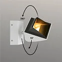 SLV LED Wandleuchte MERADO FLOOD WL, TRIAC dimmbar, dreh- und schwenkbar, 40W 115°, 4000K 3200lm, Weiß