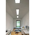 SLV LED Deckenleuchte PANEL für BAP, 120 x 30cm, UGR , 45W 4000K 3400lm 90°, silbergrau