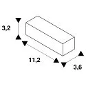 EUTRAC Einspeiser für 3-Phasen HV-Schiene Erde links