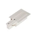 Einspeiser für EUTRAC® 3-Phasen Stromschiene (Einbauversion), Erde links, Weiß