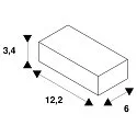 EUTRAC Feed-In for 3-Phase high-voltage recessed track, Earth left, white