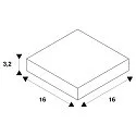 Eutrac L-Verbinder für EUTRAC® 3-Phasen Stromschiene (Einbauversion), mit Einspeisemöglichkeit, Erde innen, Weiß