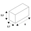 Eutrac Endkappe für EUTRAC® 3-Phasen Stromschiene (Einbauversion), Weiß