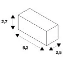 Eutrac Längsverbinder für EUTRAC®3-Phasen Stromschiene (Einbauversion), elektrisch / mechanisch (Set), Weiß