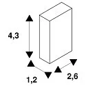 Montagezubehör für H-PROFIL, 2er-Set Aluminium-Endkappen
