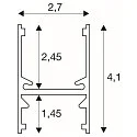 SLV H-PROFIL für LED-Strips bis 16mm Breite, 200cm, Weiß