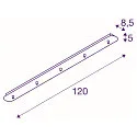 SLV FITU Canopy for FITU PD Pendant luminaires, FÜNFFACH, LANG, max. 16A, white