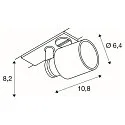 Strahler PURI TRACK SPOT für 1-Phasen-HV-Schiene, GU10 QPAR51, Glas / Alu, Schwarz