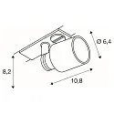 SLV Strahler PURI TRACK SPOT für 1-Phasen-HV-Schiene, GU10 QPAR51, Glas / Alu, Weiß