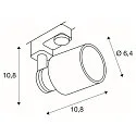 Strahler PURI TRACK SPOT QPAR51 GLAS für 3-Phasen-HV-Schienen, GU10, Schwarz