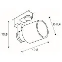SLV Strahler PURI TRACK SPOT QPAR51 GLAS für 3-Phasen-HV-Schienen, GU10, Weiß