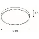 SLV LED Decken-/Pendelleuchte MEDO 90 CL AMBIENT, Ø 90cm, 78W 3000/4000K 10225lm 105°, DALI dimmbar, grau