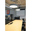 SLV Premium LED Surface luminaire MEDO 60 CW, DALI dimmable, Corona effect, 40W 3000/4000K 105°, silver grey