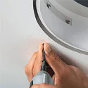 SLV LED Deckeneinbauleuchte MEDO 30 EL, rahmenlose Version, Einbau Ø 29cm, 14W 3000/4000K 1600lm 105°, Weiß