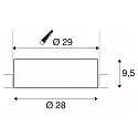 SLV LED Deckeneinbauleuchte MEDO 30 EL, rahmenlose Version, Einbau Ø 29cm, 14W 3000/4000K 1600lm 105°, Weiß