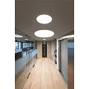 SLV LED Deckeneinbauleuchte MEDO 90 DL, rahmenlose Version, Einbau Ø 91cm, 72W 3000/4000K 10150lm 105°, Weiß