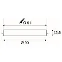 SLV LED Deckeneinbauleuchte MEDO 90 DL, rahmenlose Version, Einbau Ø 91cm, 72W 3000/4000K 10150lm 105°, Weiß