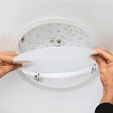 SLV LED Deckeneinbauleuchte MEDO 30 EL, Rahmenversion, Einbau Ø 29cm, 14W 3000/4000K 1600lm 105°, Weiß