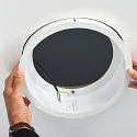 SLV LED Deckeneinbauleuchte MEDO 30 EL, Rahmenversion, Einbau Ø 29cm, 14W 3000/4000K 1600lm 105°, Weiß