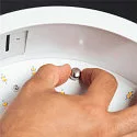 SLV LED Deckeneinbauleuchte MEDO 30 EL, Rahmenversion, Einbau Ø 29cm, 14W 3000/4000K 1600lm 105°, Weiß