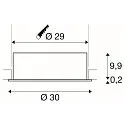SLV LED Deckeneinbauleuchte MEDO 30 EL, Rahmenversion, Einbau Ø 29cm, 14W 3000/4000K 1600lm 105°, Weiß