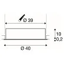 SLV LED Deckeneinbauleuchte MEDO 40 EL, Rahmenversion, Einbau Ø 39cm, 28W 3000/4000K 3300lm 105°, Weiß