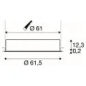 SLV LED Ceiling recessed luminaire MEDO 60 EL, frame version, Ø 60.6cm, 36W 3000/4000K 105°, white