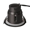 SLV Outdoor Einbau-Downlight  VARU QPAR51 DL, IP65 IK02, Ø 10cm / DA 75mm, GU10 LED max. 5W, schwarz