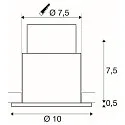 SLV Outdoor Einbau-Downlight  VARU QPAR51 DL, IP65 IK02, Ø 10cm / DA 75mm, GU10 LED max. 5W, schwarz